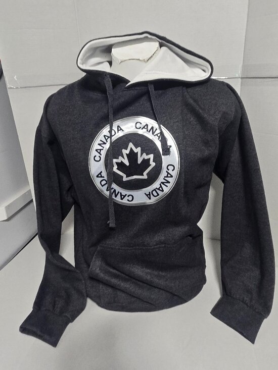River Wear Other - River Wear Canada Hoodie XL Charcoal Gray Maple Leaf Pullover Fleece Sweatshirt